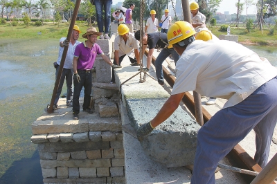 五里橋水頭段開(kāi)始修繕