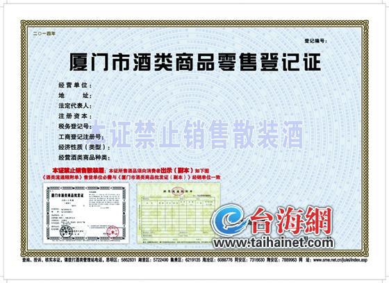 新版酒類零售登記證