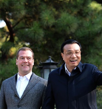 國務院總理李克強俄羅斯總理梅德韋杰夫