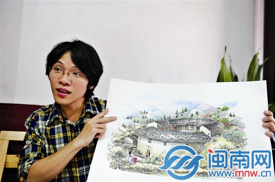 小施和他的作品，安溪龍涓土堡