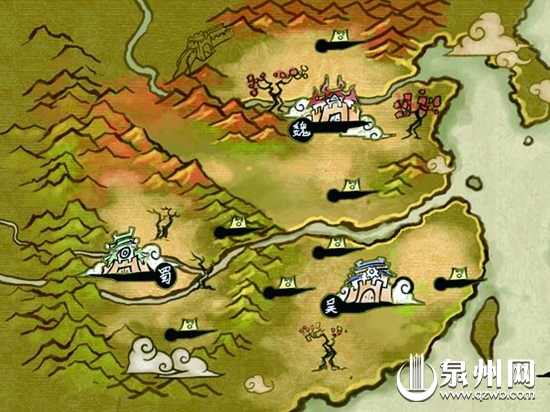 三國時(shí)期行政示意圖