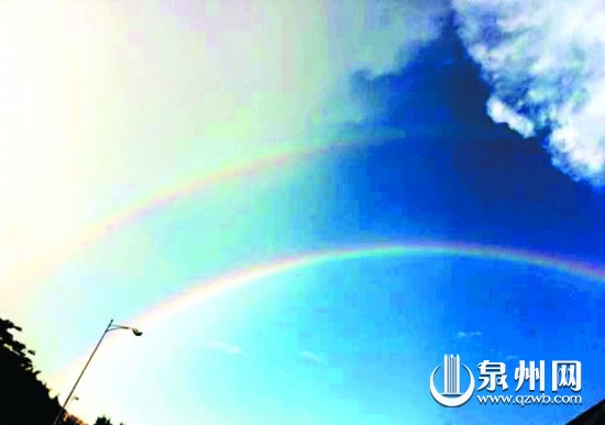南安昨現(xiàn)罕見(jiàn)“雙彩虹”