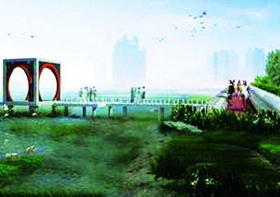 月滿西灣的棧橋圖