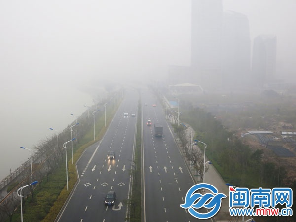 昨日下午3時30分，沿海大通道晉江大橋附近，前方馬